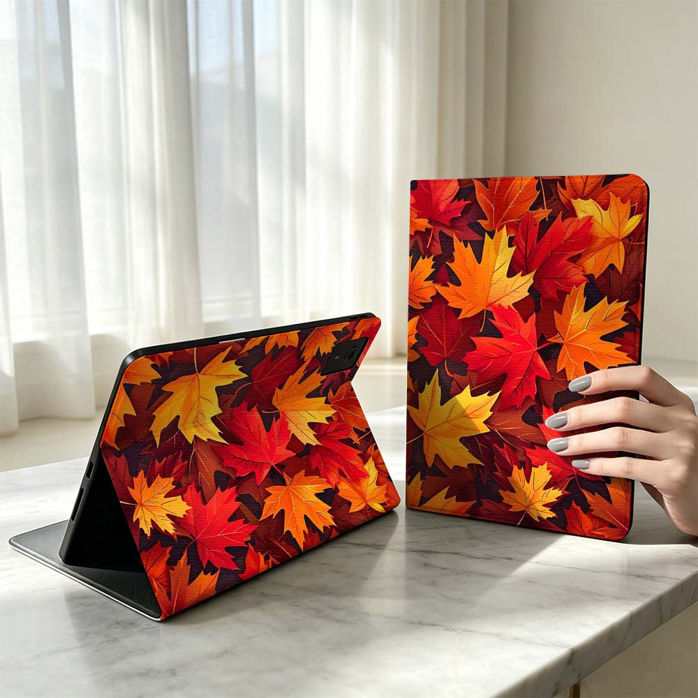 Poco Tablet Accessories - Autumn Maple Leaves Pattern Fashion For